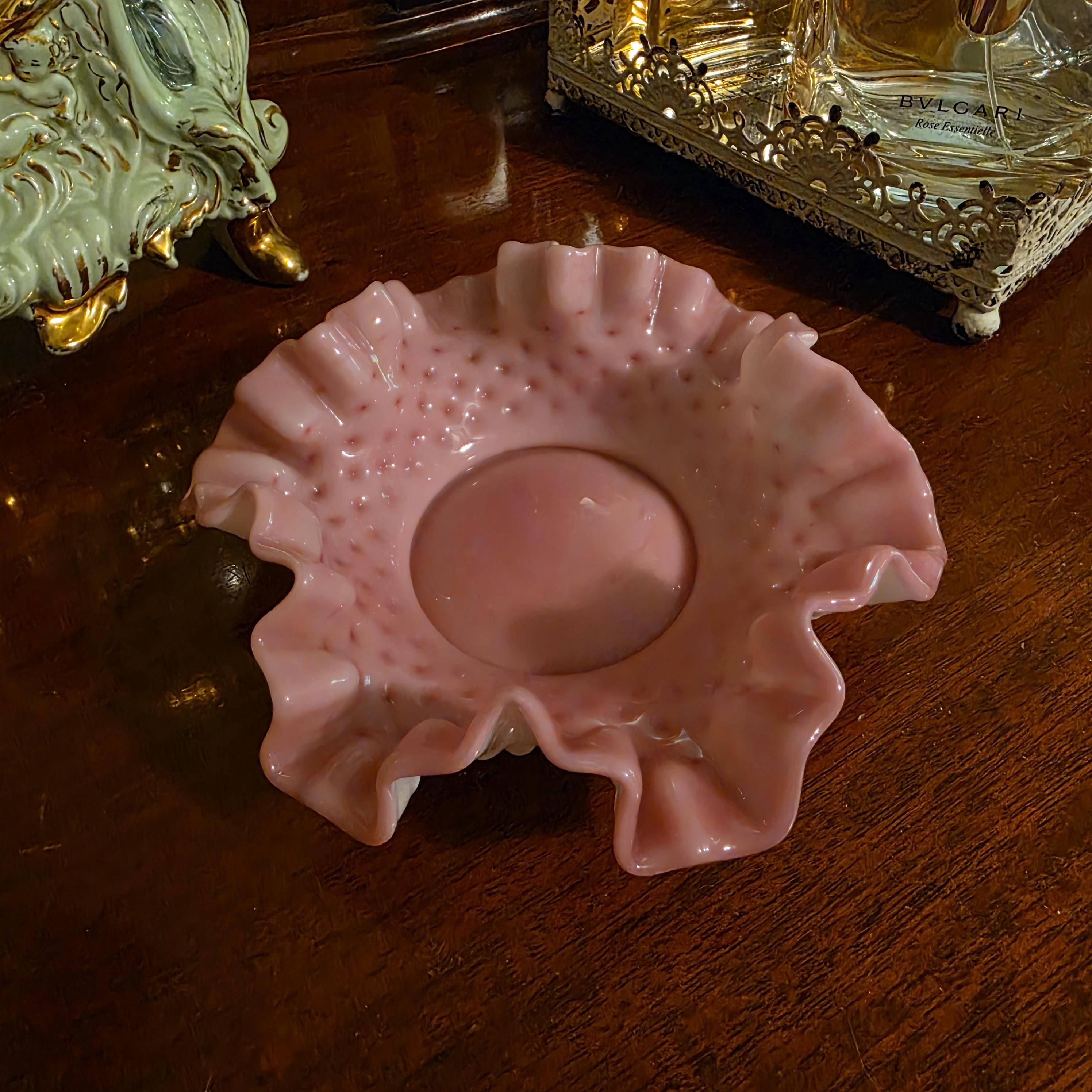 Fenton Pink Milk Glass - Etsy