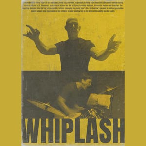 Whiplash Movie Graphic Poster - 3,175 × 4490 px - Aesthetic Movie Wall Art, Minimalist Poster, Movie Wall Art, Movie Poster.