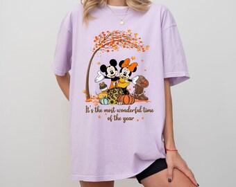 Comfort Colors Mickey Mouse And Minnie Halloween T-shirt, Halloween Disney Shirts, Disney Halloween Characters, Disneyland Couple T-Shirt