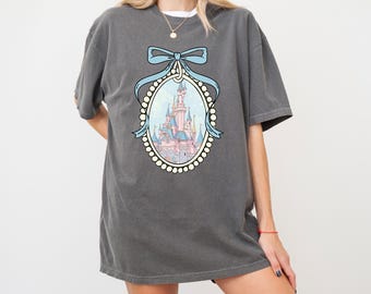 Comfort Colors Disney Castle Shirt, Princess Castle Sketch, Magical shirt, Retro Castle shirt, Disney Family Vacation, Disney Women shirts