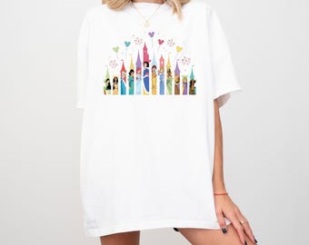Comfort Colors Disney Princess Castle Shirt, Disney Vacation Shirt, Disney Princesses Squad Tee, Disney Trip shirt, Princess Birthday Shirt