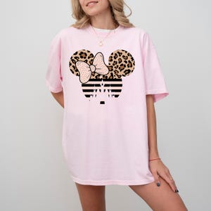 Comfort Colors Leopard Print Minnie Shirt, Animal Kingdom Tee, Women&#39;s Disney T-Shirt, Animal Minnie Women&#39;s Tee, Animal Kingdom Matching