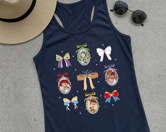 Toy Story Bow Racerback, Disney Toy Story Outfit, Disney Trip Tee, Disney Friends Top, Toy Story Characters Shirt, Best Friends Tank Top