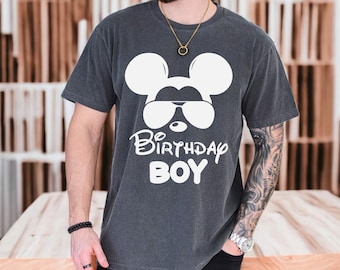 Comfort Colors Birthday Boy Mickey Mouse T-shirt, Disneyland Shirts, Disney World Tee, Disney Trip Tee, Best Birthday Ever, Disney Birthday