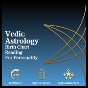 Lettura personalizzata del tema natale della personalità / Tema natale vedico, pianeti e percorso di vita / Rapporto PDF rapido