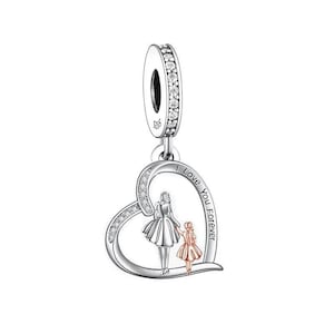 S925 Silber & Rose Gold Mutter Mama Tochter Ich liebe dich Charm Anhänger - AVILIA Designs Pandora Kompatibel