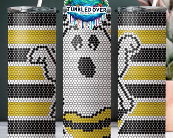 SS16 BooBees Ghost Bee Digital Rhinestone Tumbler Pattern