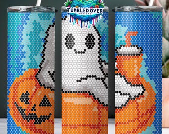 SS16 Ghost Pumpkin Tubin’ Digital Rhinestone Tumbler Pattern