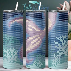 SS16 Siren of the Deep Mermaid Digital Rhinestone Tumbler Pattern