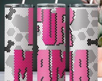 SS16 Fur Mama Digital Rhinestone Tumbler Pattern
