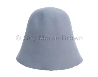 Ladies Fur Felt Cone Hat Body - Pebble Grey
