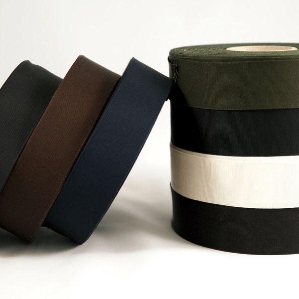 Galloon Hat Ribbon various widths - Black