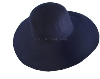 Ladies Fur Felt Capeline Hat Body 103g - Navy Blue