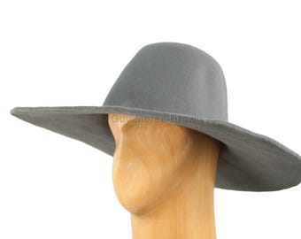 Men's Weight Fur Felt Capeline Hat Body - Grey 115mm