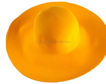 Ladies Fur Felt Capeline Hat Body 103g - Tangerine