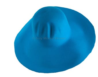Ladies Fur Felt Capeline Hat Body 103g - Aqua