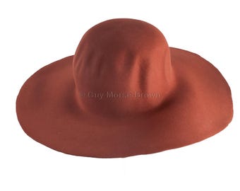 Dames bontvilten capeline muts 103 g - Conker