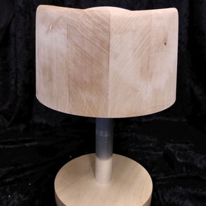 Pork Pie Style Crown Hat Block - #26 (size 59cm)