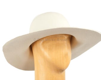 Vintage PORTIS Fedora Fur Felt Rabbit Felt Hat Sz 7 3/8 in