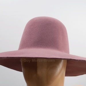 Men&#39;s Weight Fur Felt Capeline Hat Body - Dusty Pink