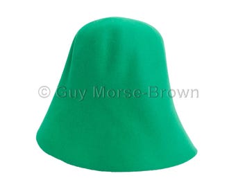 Ladies Fur Felt Cone Hat Body - Emerald