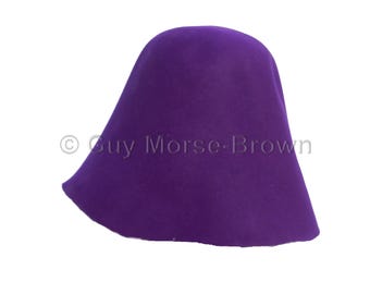 Ladies Fur Felt Cone Hat Body - Deep Purple