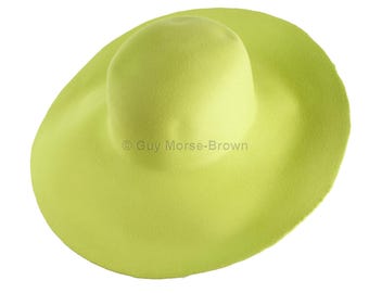Ladies Fur Felt Capeline Hat Body 103g - Lime