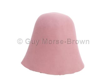 Ladies Fur Felt Cone Hat Body - Dusty Pink