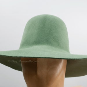Men&#39;s Weight Fur Felt Capeline Hat Body - Sage Green