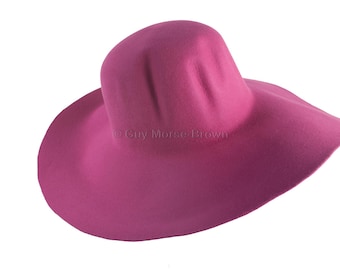 Ladies Fur Felt Capeline Hat Body 103g - Hot Pink