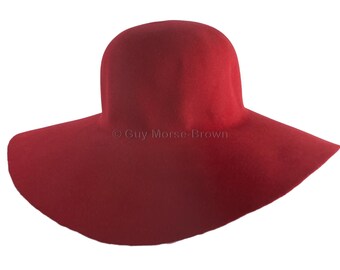 Ladies Fur Felt Capeline Hat Body 103g - Morello Cherry
