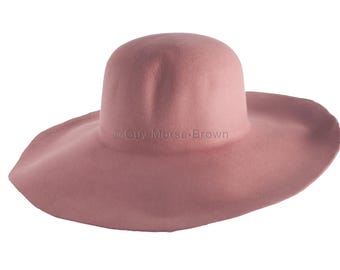 Ladies Fur Felt Capeline Hat Body 103g - Dusty Pink