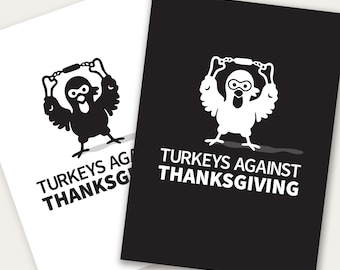 Turkeys Against Thanksgiving Game — Printable CAH-Style Card Game | Family, Friendsgiving, Customizable, PDF Digital Download