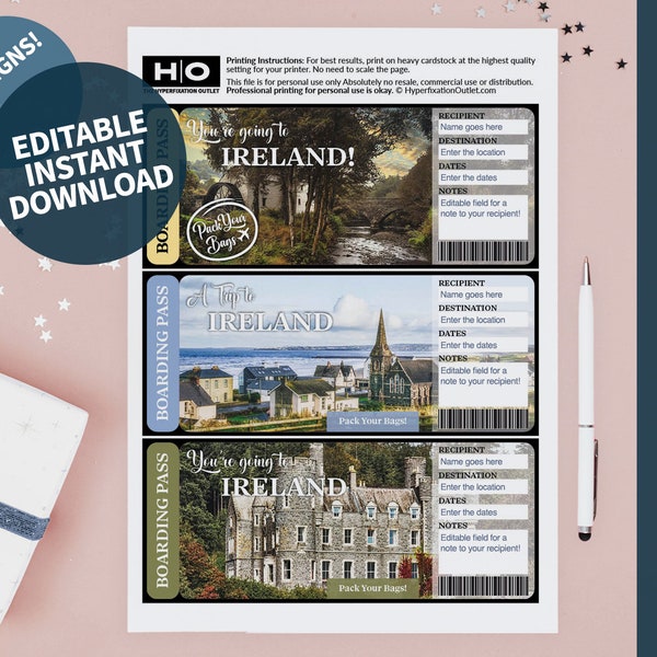 Surprise Trip Ireland Etsy