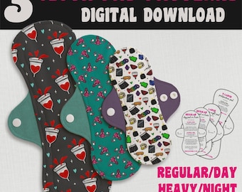 PDF Cloth Menstrual Pad Pattern Pack: Instant Download