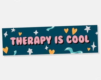 La terapia è Cool Bumper Sticker Car Sticker Car Decal