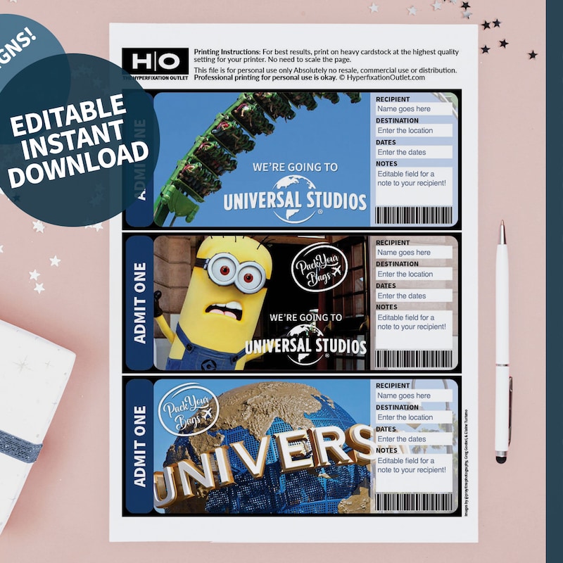 Universal Studios - Etsy