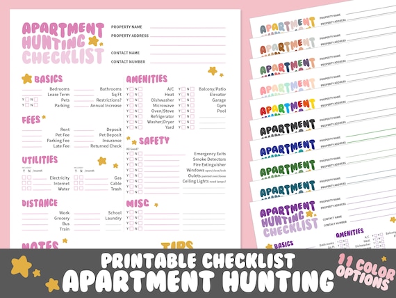 Mastering How to Find an Apartment in Today's Market 14 Apartment Hunting Checklist: Printable Home Search Planner ...