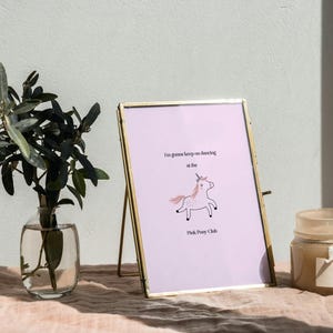 Pink pony club, Chappel Roan, digital download wall art, pink pony, unicorn, pink wall art, poster, home decor, pink home decor, bedroom