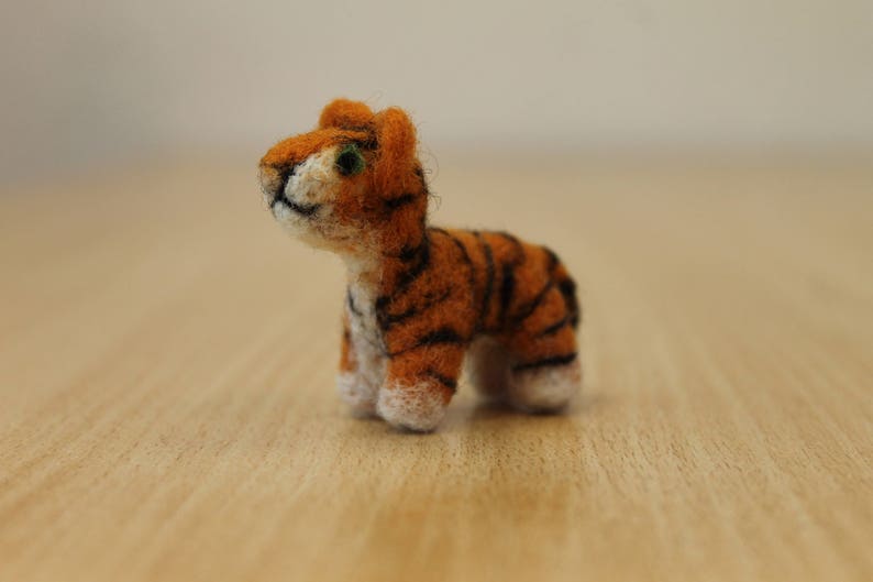 needle felted tiger