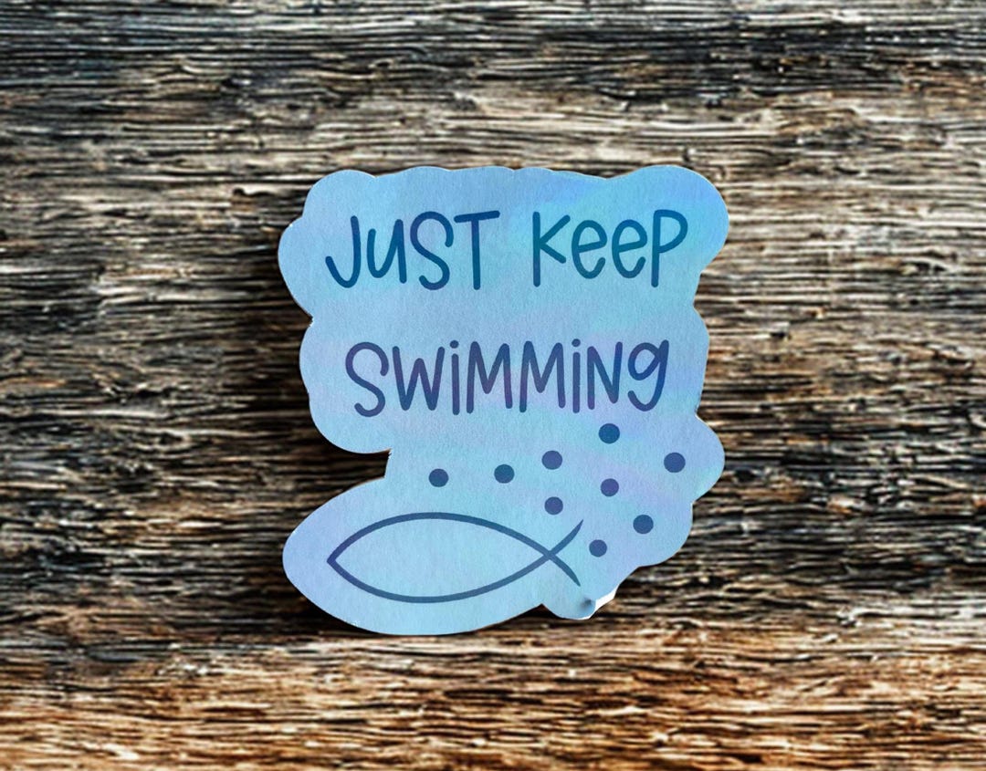 Simming Stickers Just Keep Swimming Sticker| Motivational Sticker| Infinity Fish Sticker ...