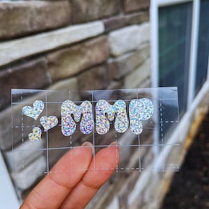 Monogram Holograph Decal| Silver holograph decal| Personalized heart holograph decal| Cute holograph| Custom name decal| Cute monograph