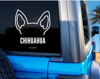Adesivi carini per auto/regalo per amanti dei chihuahua/adesivo per mamma di cani/adesivo per laptop/adesivo per bicchieri/regali di Natale per lei/regali per lui
