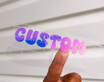 Calcomanía holográfica/Calcomanía personalizada para automóvil/Pegatina holográfica personalizada/Pegatina linda para ella/Lindo hológrafo/Calcomanía linda para automóvil/Personalizada