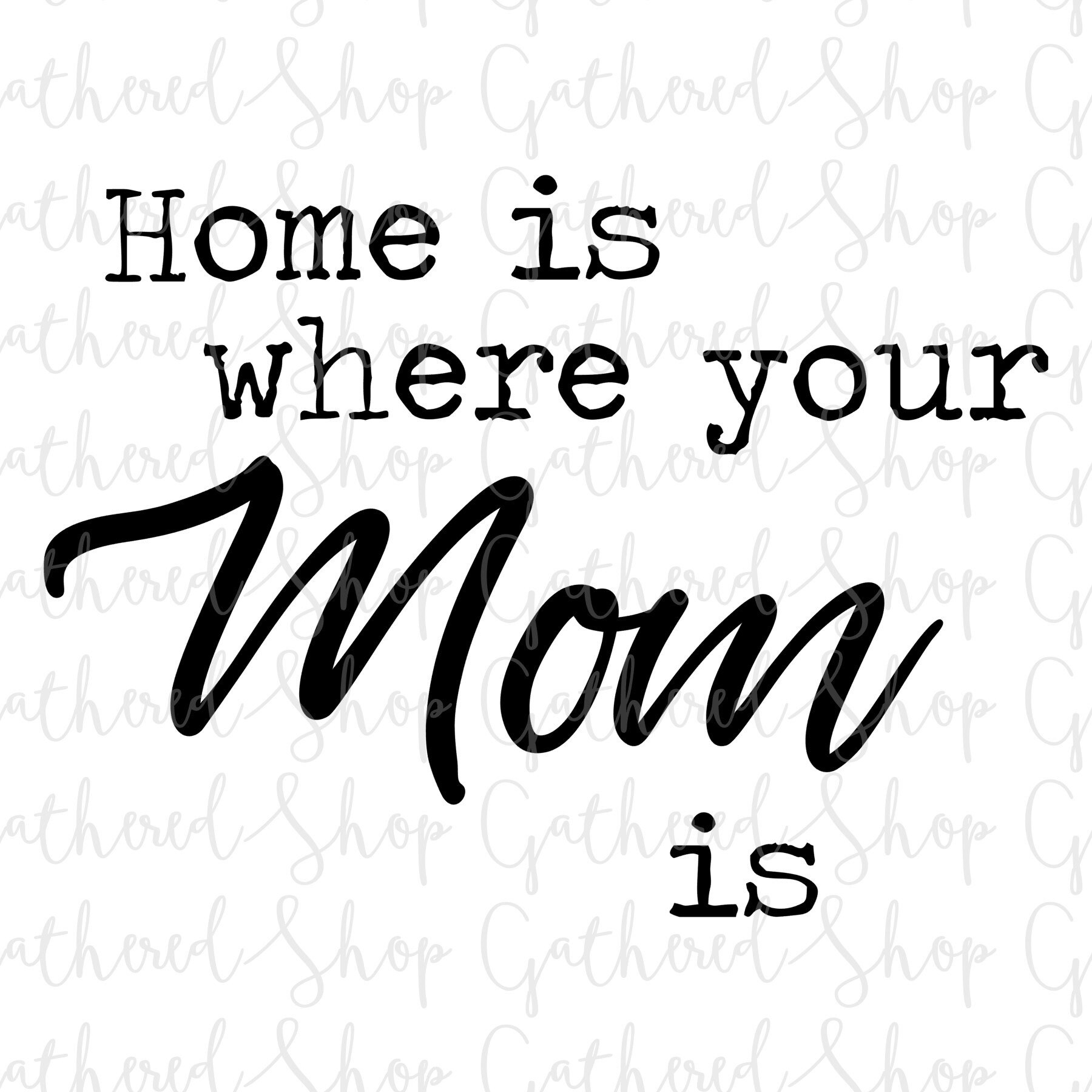 Download Home Is Where Your Mom Is Svg Mothers Day Svg Grandma Svg Etsy