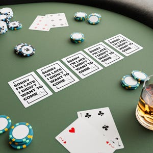 Baraja de póker: un regalo divertido para jugadores, juegos de cartas, fiestas, reuniones familiares y accesorios únicos de póker.