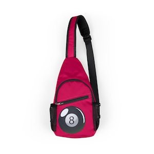 Vibrant 8-Ball Chest Bag, Casual Crossbody Sling, Perfect for Gamers, Trendy Everyday Use, Ideal Gift for Sports Lovers, Stylish Accessory