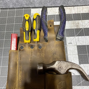 Hand made leather Belt loop tool holder. Made in USA