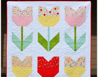 Happy Tulips Quilt Pattern