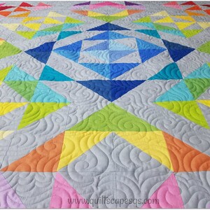 Iridescent Star DIGITAL Quilt Pattern image 3